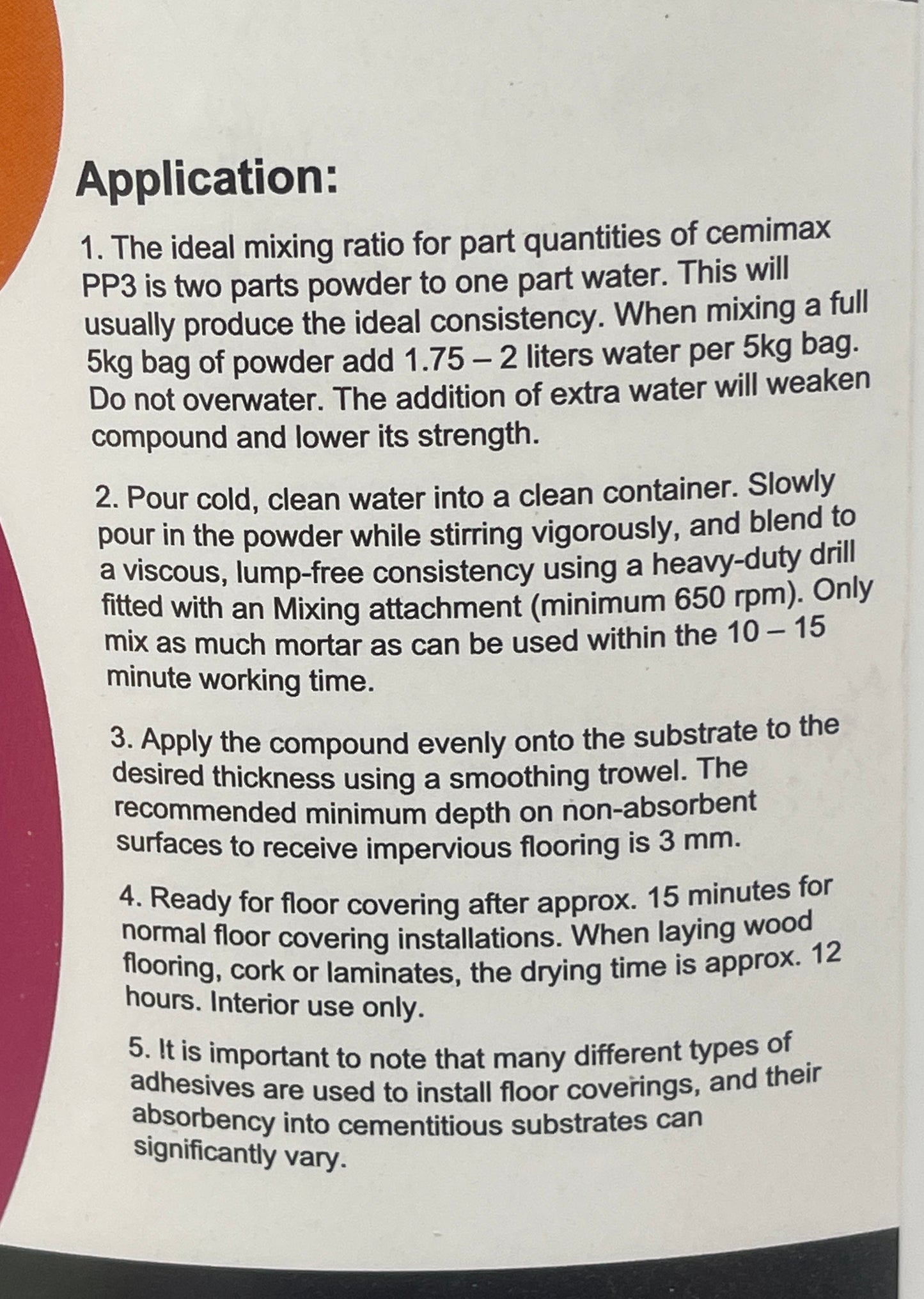 CEMIMAX PP3 Patching Compound