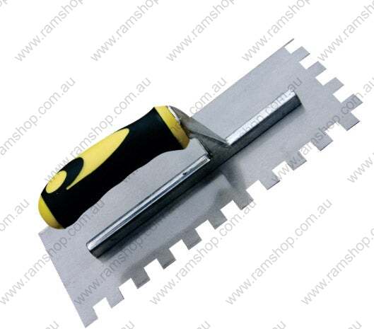 Roberts Stainless Steel Square Notched Maxi Grip Trowel 6mm