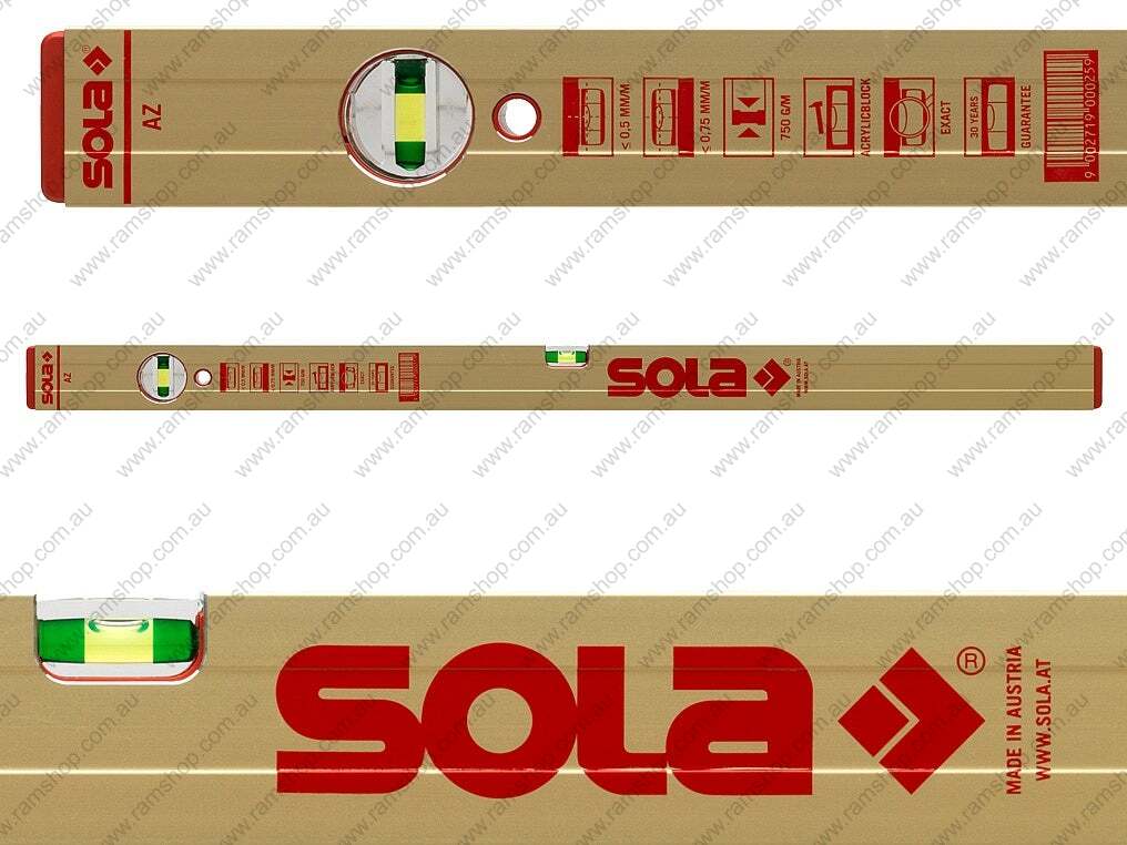 Sola AZ Spirit Level 7 Pack (40cm,60cm,80cm,100cm,120cm,150cm,200cm)